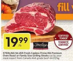 Sobeys Fresh Capless Prime Rib Premium Oven Roast or Family Size Grilling Steaks offer
