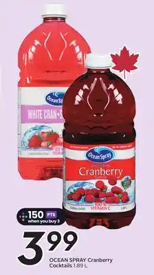 Sobeys Cranberry Cocktails offer