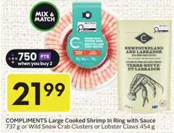 Sobeys Large Cooked Shrimp In Ring with Sauce offer
