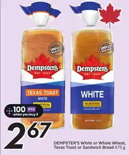 Sobeys White or Whole Wheat, Texas Toast or Sandwich Bread offer