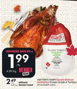 Sobeys Raised Without Antibiotics Frozen Grade A Turkeys offer