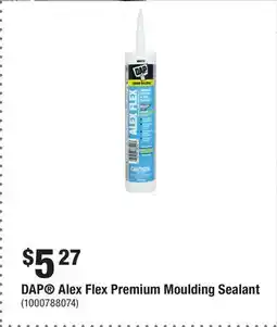 Home Depot DAP Alex Flex Premium Moulding Sealant offer