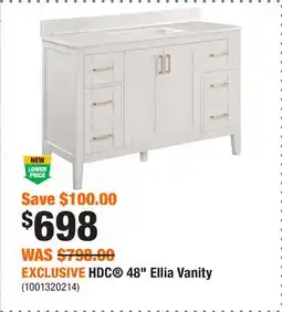 Home Depot EXCLUSIVE HDC 48 Ellia Vanity offer