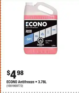 Home Depot ECONO Antifreeze • offer