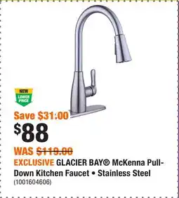 Home Depot EXCLUSIVE GLACIER BAY McKenna Pull-Down Kitchen Faucet • Stainless Steel offer
