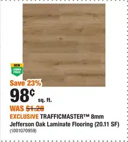 Home Depot EXCLUSIVE TRAFFICMASTER 8mm Jefferson Oak Laminate Flooring (20.11 SF) offer