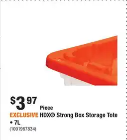 Home Depot EXCLUSIVE HDX Strong Box Storage Tote • offer