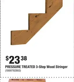 Home Depot PRESSURE TREATED 3-Step Wood Stringer offer