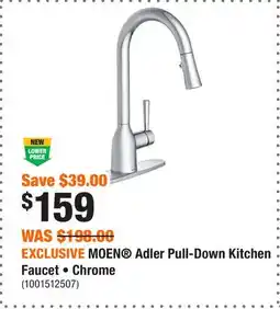 Home Depot EXCLUSIVE MOEN Adler Pull-Down Kitchen Faucet • Chrome offer