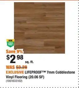 Home Depot EXCLUSIVE LIFEPROOF 7mm Cobblestone Vinyl Flooring (20.06 SF) offer