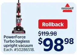 Walmart PowerForce Turbo bagless upright vacuum offer