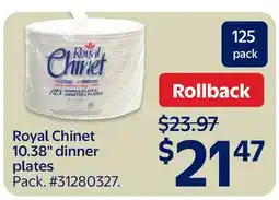 Walmart Royal Chinet 10.38 dinner plates offer