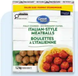 Walmart Great Value frozen Italian-style chicken and beef meatballs offer