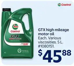 Walmart GTX high mileage motor oil offer