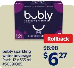 Walmart bubly sparkling water beverage offer