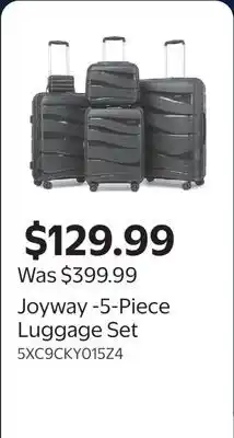 Walmart Joyway -5-Piece Luggage Set offer