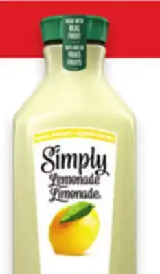 Walmart Simply Lemonade 2.25 L or Apple or cranberry juice offer