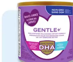 Walmart Parent's Choice Gentle+ iron-fortified 629 g infant formula offer