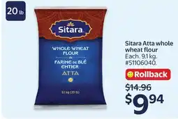 Walmart Sitara Atta whole wheat flour offer