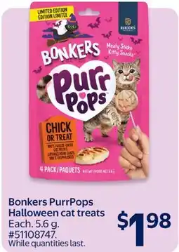 Walmart Bonkers PurrPops Halloween cat treats offer
