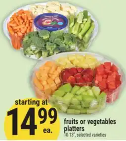 Marché Adonis fruits or vegetables platters offer