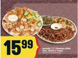 Marché Adonis speciality Shawarma platter offer
