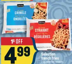 Marché Adonis Selection french fries offer