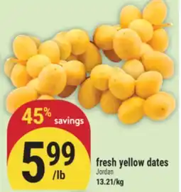 Marché Adonis fresh yellow dates offer