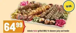 Marché Adonis Adonis Halal grilled BBQ 16 skewers offer