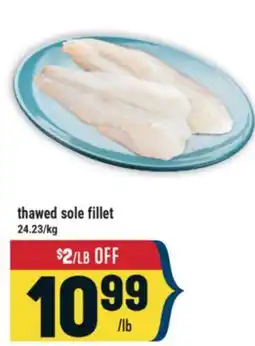 Marché Adonis thawed sole fillet offer