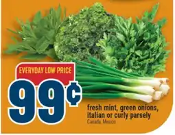 Marché Adonis fresh mint, green onions, italian or curly parsley offer