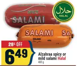 Marché Adonis Alzahraa spicy or mild salami Halal offer