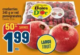 Marché Adonis cranberries 340 g or red pomegranates offer