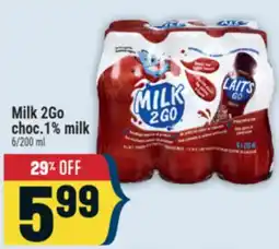 Marché Adonis Milk 2Go choc. 1% milk offer