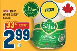 Marché Adonis Halal fresh whole turkey offer
