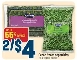 Marché Adonis Cedar frozen vegetables offer