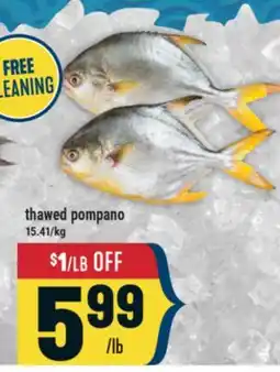 Marché Adonis thawed pompano offer