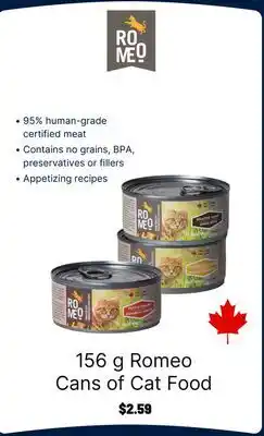 Ren’s Pets Depot Romeo Cans of Cat Food offer
