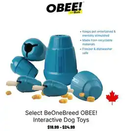 Ren’s Pets Depot Select BeOneBreed OBEE! Interactive Dog Toys offer