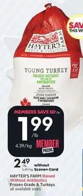 Sobeys Raised Frozen Grade A Turkeys offer