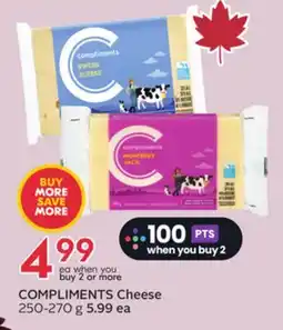 Sobeys COMPLIMENTS Cheese offer