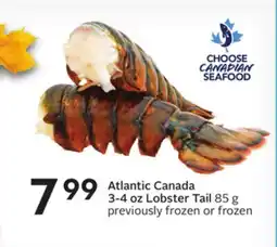 Sobeys Atlantic Canada 3-4 oz Lobster Tail offer