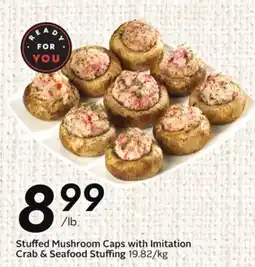Sobeys Stuffed Mushroom Caps with Imitation Crab & Seafood Stuffing offer
