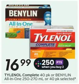 Sobeys TYLENOL Complete offer