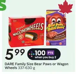 Sobeys Family Size Bear Paws or Wagon Wheels offer