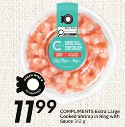 Sobeys COMPLIMENTS Extra Large Cooked Shrimp in Ring with Sauce offer