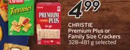 Sobeys CHRISTIE Premium Plus or Family Size Crackers offer