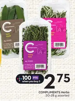 Sobeys COMPLIMENTS Herbs offer
