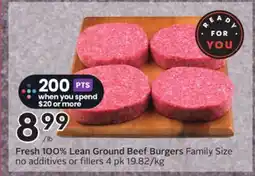 Sobeys Fresh 100% Lean Ground Beef Burgers offer