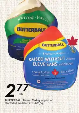 Sobeys BUTTERBALL Frozen Turkey offer